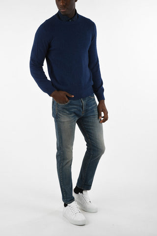 Camel Hair Crew-neck Sweater