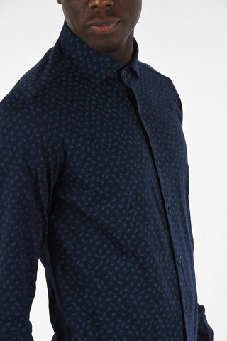Camicia Slim Fit con Stampa Floreale