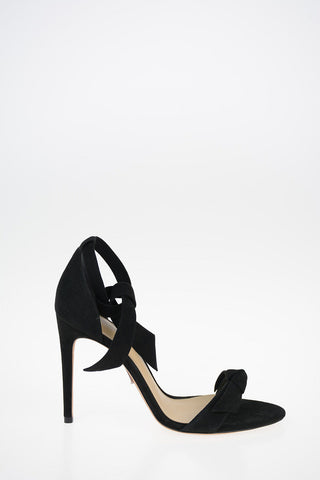 Suede Sandals With Ankle Bow 10 cm