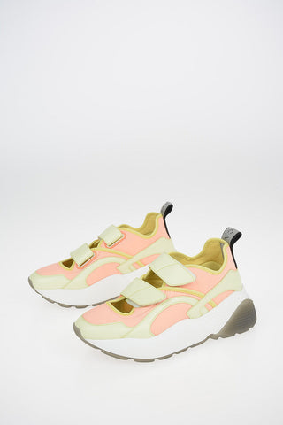 Faux Leather Sneakers With Touch Strap