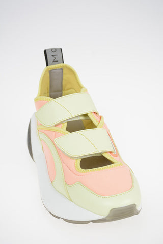 Faux Leather Sneakers With Touch Strap