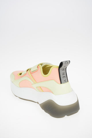 Faux Leather Sneakers With Touch Strap