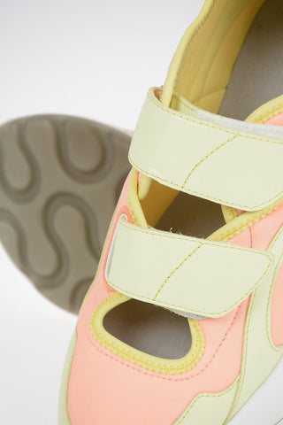 Faux Leather Sneakers With Touch Strap