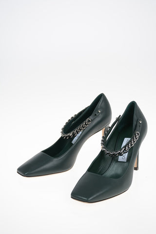8.5cm leather MALVA 85 Square Toe Ankle-strap pumps