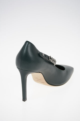 8.5cm leather MALVA 85 Square Toe Ankle-strap pumps