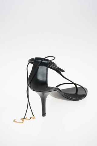 Faux Leather Lace Up Sandals  8.5 cm