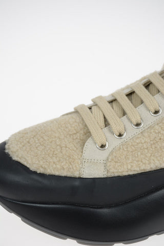 Boucle Fabric Teddy Sneakers