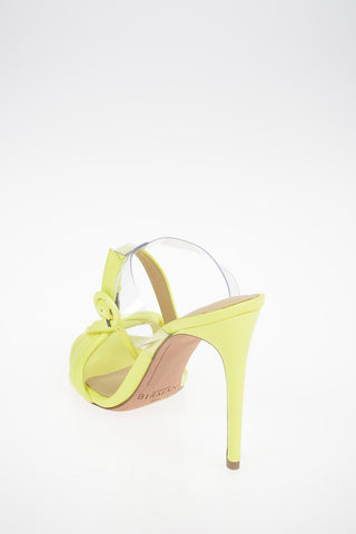 Leather Sandals With Ankle Strap 11 cm