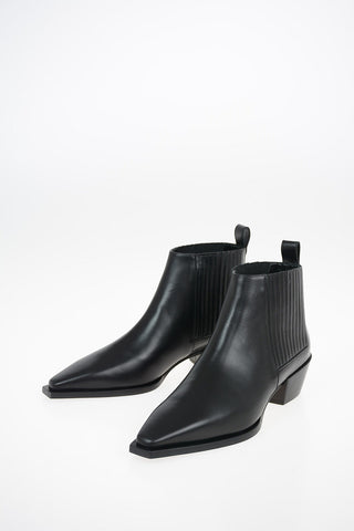 Leather Pull On BEA Booties 5 cm