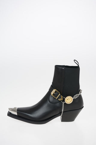 Leather Pull On Texan Booties  6.5 cm