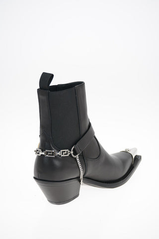 Leather Pull On Texan Booties  6.5 cm