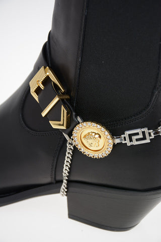 Leather Pull On Texan Booties  6.5 cm