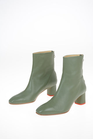 Leather MEL Booties With Zip Closure 6 cm