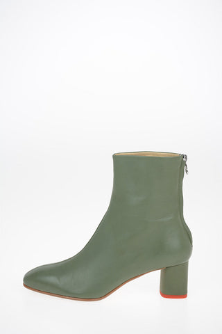 Leather MEL Booties With Zip Closure 6 cm