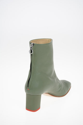 Leather MEL Booties With Zip Closure 6 cm