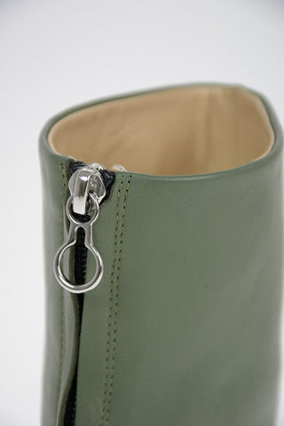 Leather MEL Booties With Zip Closure 6 cm