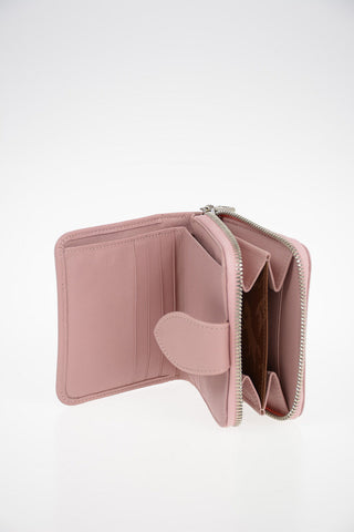 Leather Mini Wallet With Zip Closure