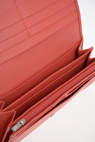 Leather Wallet With Outed Pocket