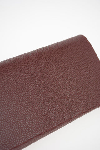 Leather Wallet With Outer Pocket