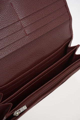 Leather Wallet With Outer Pocket