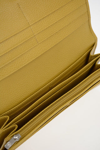 Leather Wallet With Outed Pocket