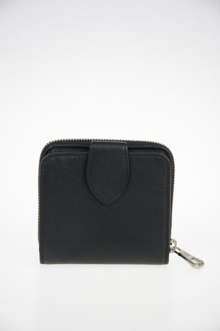 Leather Mini Wallet With Zip Closure