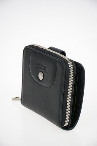 Leather Mini Wallet With Zip Closure
