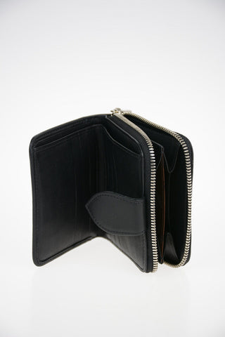 Leather Mini Wallet With Zip Closure