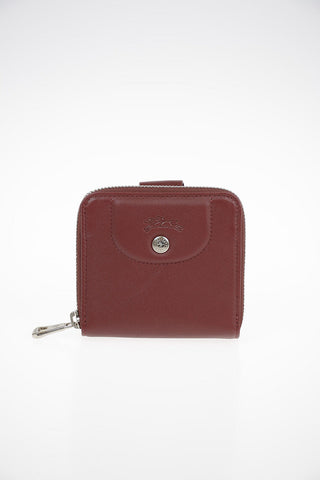 Leather Mini Wallet With Zip Closure