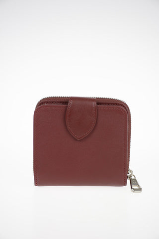Leather Mini Wallet With Zip Closure