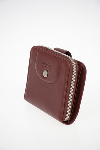 Leather Mini Wallet With Zip Closure