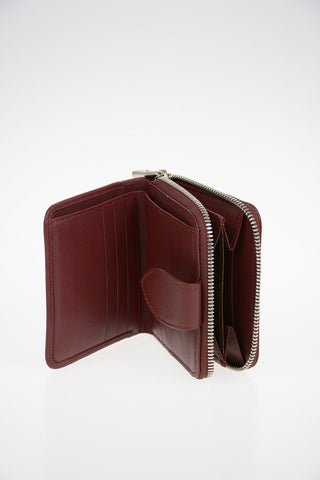Leather Mini Wallet With Zip Closure