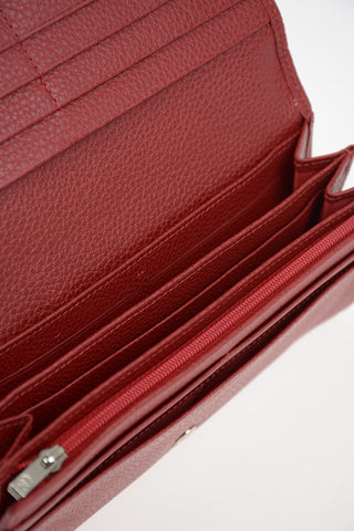 Leather Wallet With Outed Pocket