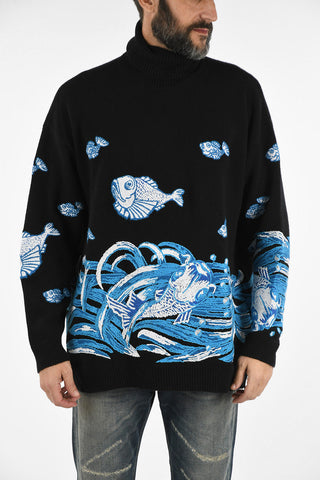 Oversize turtle-neck sweater