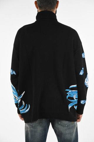 Oversize turtle-neck sweater