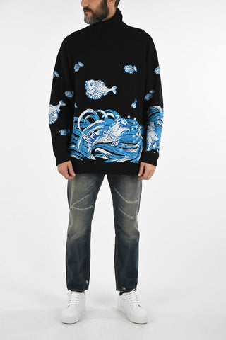 Oversize turtle-neck sweater