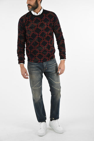 All Over Logo Crew-Neck Sweater