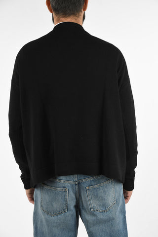 cashmere and embroidered crew-neck sweater