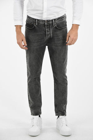17cm Mid-rise waist straight fit jeans