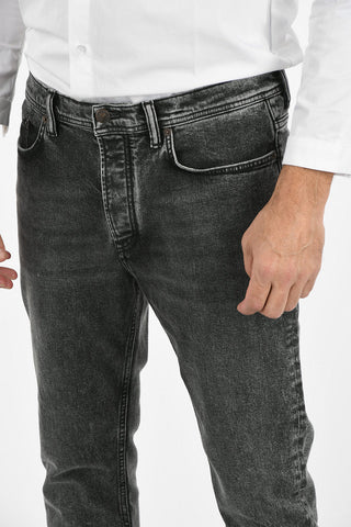17cm Mid-rise waist straight fit jeans
