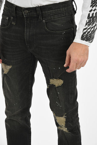 17cm Mid-rise waist distressed BOY jeans
