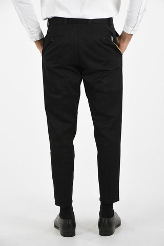 Cuffed Hems Single Pleat Pants