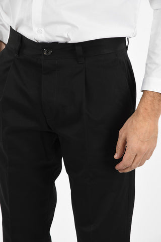 Cuffed Hems Single Pleat Pants