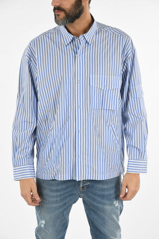 camicia a Righe awning con bottoni automatici
