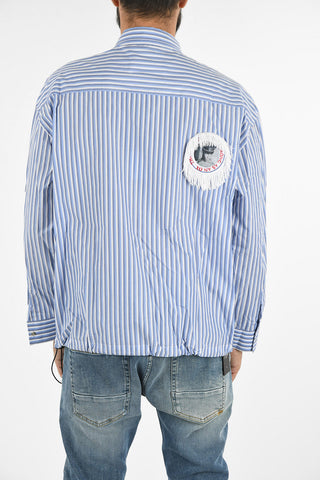 camicia a Righe awning con bottoni automatici