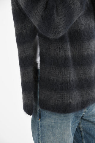 maglia girocollo bouclé con Spacco Laterale