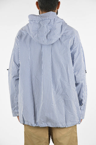 Camicia Oversize a Righe Awning con Cappuccio
