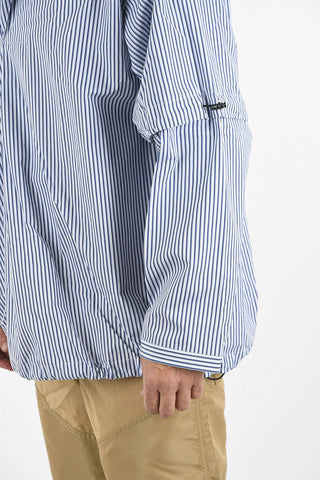 Camicia Oversize a Righe Awning con Cappuccio