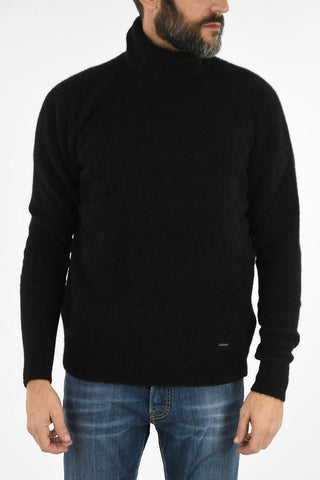 fuzzy turtle-neck sweater
