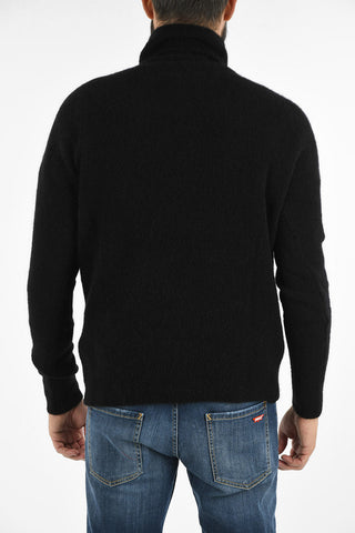 fuzzy turtle-neck sweater